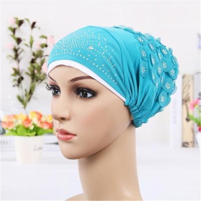 China Winter Muslim Cross Wrap Warm Turban Headwear Ladies Hijab Hat Fashion Muslim Turban Turban Hats for sale