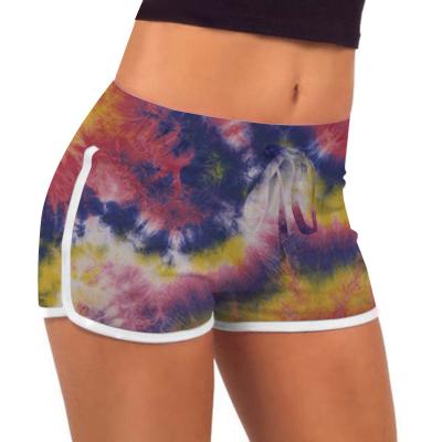 China QUICK DRY summer lifted hip tie dyed gym shorts women sweat shorts women clothing for sale