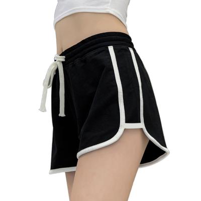 China Hot Sale Anti Wrinkle Quick Dry Breathable Women's Drawstring Gym Workout Loose Shorts for sale