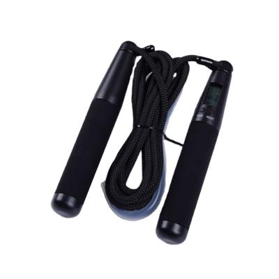 China Adjustable Non-Slip Purple Fitness Jumping Rope Handle Rope Body Exercises Sports Jump Bag Black OEM for sale