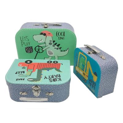 China Recyclable Baby Gift Box Suitcase Colorful Printing Bespoke Design Gift Paper Suitcase Box for sale