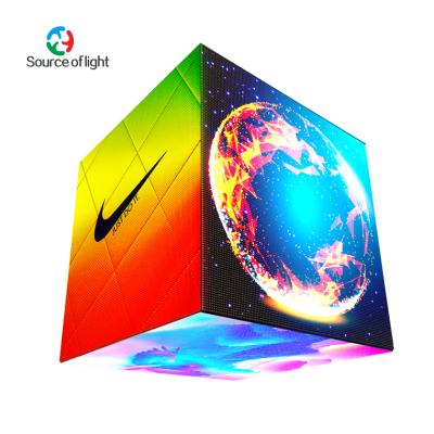 China Hexahedron LED Screen In Cube INDOOR AND OUTDOOR LED Display Video Upgrade Logo Sign Board LED Display Device Than Light Box for sale