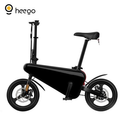 China Magnesium Alloy HeeGo Teen City Folding Electric Bicycle 14 Inch Youth Electric Power Bike 250w Foldable Power Assisted Bicycle for sale