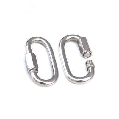 China Outdoor Sports Parts Wholesale 925 Starling Silver Carabiner Oval Clasp Lock Connector 10*16MM for sale