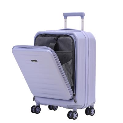 China Long-distance Travel Factory Supply PVC Hard Case Hand City Trends Travel Trolley Luggage for sale