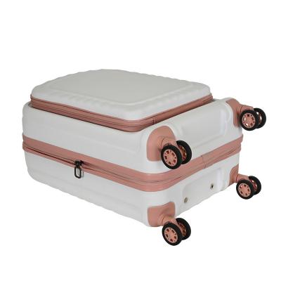 China Long-distance Travel Customized High Quality Four Wheel ABS PC Trolley Luggage For Business Travel for sale