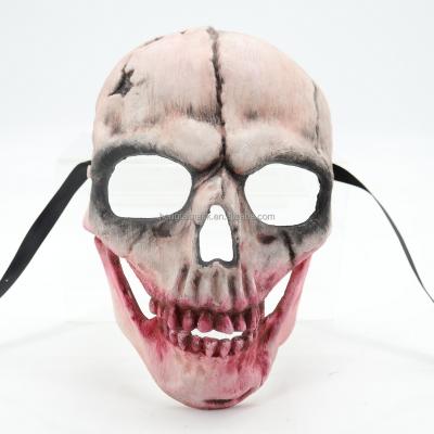 China Plastic Mask & Hot Selling Halloween Skull Masquerade Amazon Party Band Elestic Band Plastic Hand Painted Horror Wholesale Sliver Link Or Scary Masks for sale