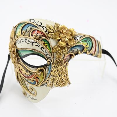 China Hand drawing by senior workers half face retro Venetian mask factory hand drawing masks for Venice carnival party masquerade balls and Halloween party for sale