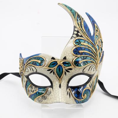 China Plastic Mask & sliver tie or strip elestic venetian half moon mask Tranditinal hot sellers party masquerade mask for venice carnival musical cat masks for sale