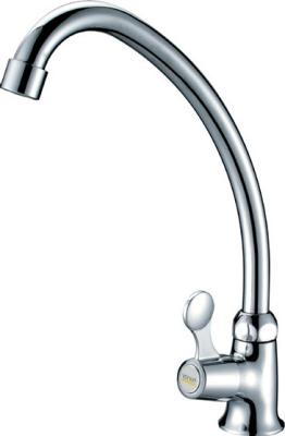 China Contemporary Rotating Handle Kitchen Sink Water Faucet Brass Single Cold Kitchen Taps for sale