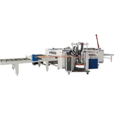 China Building Material Shops Pure Hot Melt Glue Machine And Press Laminating Acrylic On MDF Machine for sale