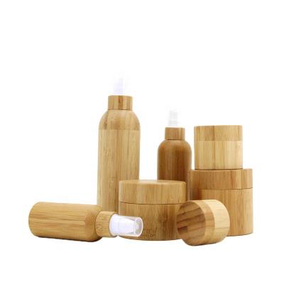 China Personal Skin Care Packaging Amazon Hot Sale Beauty Skin Cream Jar With Lid Bamboo Cosmetic Jars Bamboo Container for sale