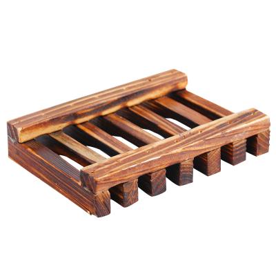 China Custom Bamboo Soap Storage Bamboo Soap Tray Holder Container For Bathroom Brown Bamboo Soap Dish for sale