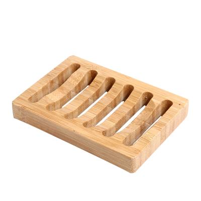 China Portable Bamboo Soap Box Storage Soap Dish Tray Holder Container Household Bamboo Soap Dish for sale