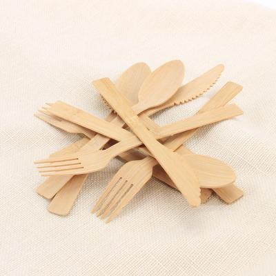 China Disposable Hot Selling Eco-friendly Bamboo Cutlery Set For Camping Bamboo Products Wholesale Bamboo Cutlery Set for sale