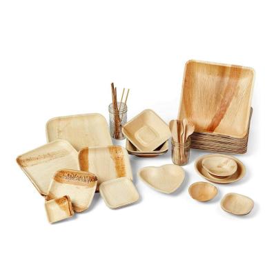 China Disposable Greaseproof and Waterproof Eco Friendly Bamboo Dish Disposable Customizable Biodegradable Bamboo Cutlery for sale