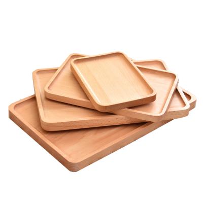 China Viable High Quality Wholesale Bamboo Trays Hotel Rectangle Catering Dinner Dish Tray for sale