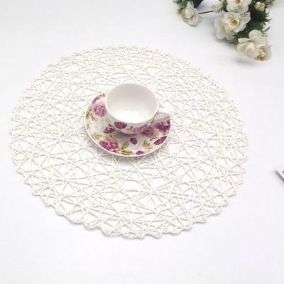 China Rope Sustainable Paper Round Edge Hand - Woven Place Mats For Dining Table for sale