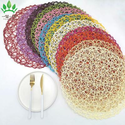 China Manufacturer Sustainable Dining Table Pmat Round Place Mat Disposable Paper Mat for sale