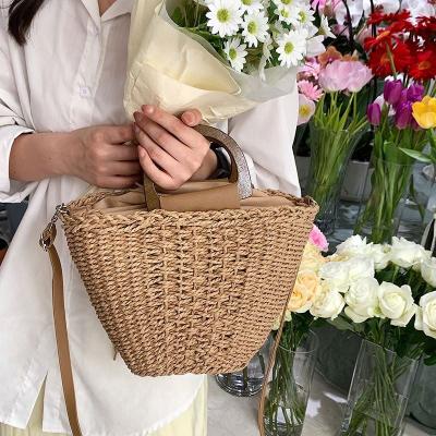 China 2022 Hot Summer Straw Bags Wholesale Macrame Straw Bag Tassel Straw Handbags High Quality Sale for sale