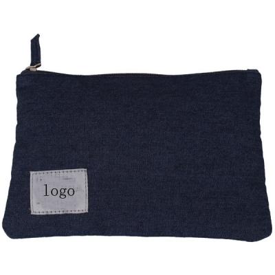 China 1093 Small Pocket Denim Cotton Cosmetic Bag JN Cosmetic Bag Makeup Brush Bag Travel Cosmetic Case for sale