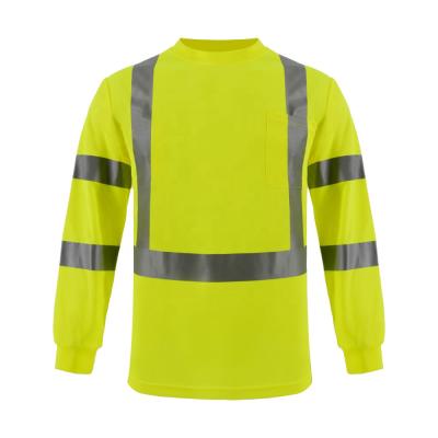 China SMASYS Reflective Tape Colors Safety Shirts For Men Long Sleeve With Pocket for sale