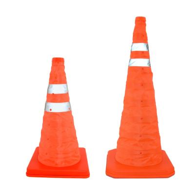 China Road Safety Workplace Safety SMASYS Retail Emergency Retractable Reflective Safety Collapsible Traffic Cone for sale