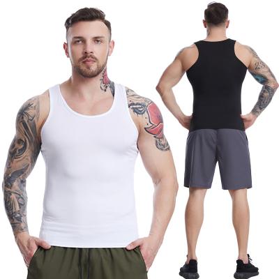 China Breathable New Supplier Low Price Customized Beachwear Mens Tank Tops Custom Black White Sports Vest for Men Breathable S-3XL for sale