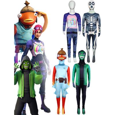 China Polyester Zephyin Children's Game Cosplay Jumpsuit Halloween Costumes Long Sleeves Family Party School Performance Sets for sale