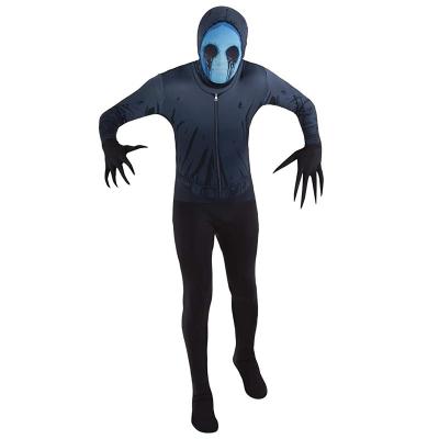 China Polyester Halloween Cosplay Horror Skin Bodysuit  Eyeless Jack Costume for Kids Adult Stage Performance Jumpsuit for sale