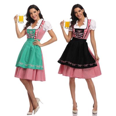 China Polyester 2023 Hot Sale Oktoberfest Costume Germany Traditional Bavarian National Dress Maid Dress Cosplay Costume for sale