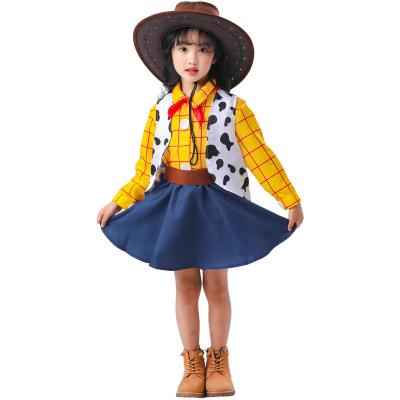 China Polyester 6pcs Set Little Demin Cosplay Uniforms Girls Stage Performance Dress Long Sleeves Halloween Costumes Size 100-120cm for sale