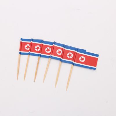 China Factory Disposable National Food China Wooden Toothpick Flag for sale