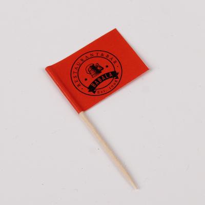 China Disposable Custom Cheese Toothpick Flag Wooden Toothpick Flag for sale