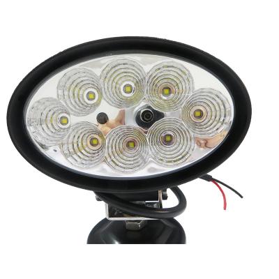 China Durable 5.5 Inch 40W Agriculture Tractor Sweeper Oval Vehicle LED Work Bracket IP68 Farm Machinery Equipment Light Adjustable Light for sale