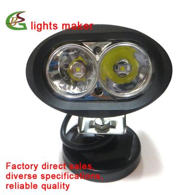 China Durable Double Eyes LED Automotive LED Work Light 20W Oval Spotlight Cross Country Roof Light Auxiliary Spotlight for sale