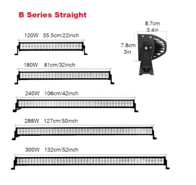 China Durable Waterproof High Power IP67 180W 300W Long Row LED Strip 2 Run Light Off-Road Vehicle Modified Light Bar for sale