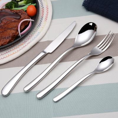 China Morden Luxury Travel Flatware Set Customized Color Stainless Steel Camping Cutlery for sale