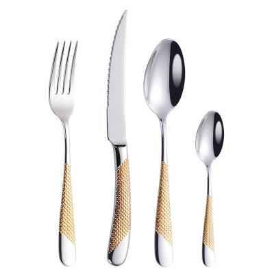 China Viable Newcomer Mirror Polish Flatware Set Stainless Steel Star Diamond Handle Spoon Knife Forks for sale