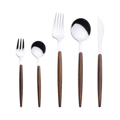 China Customizable Logo Sustainable Dinnerware Set Blue Stainless Steel Gold Flatware for sale