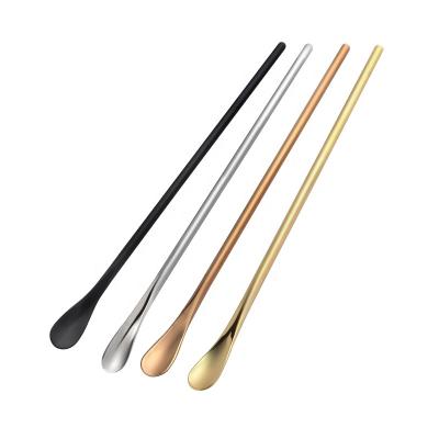 China Customized Viable Logo Dessert Flatware Set Measuring Stainless Steel Food Grade Ice Cream Cocktail Teaspoons for sale