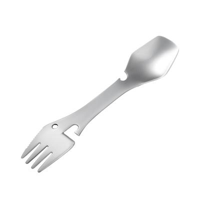 China Viable Unique 3 In 1 Sustainable Dinnerware Set Breakfast Makers Stainless Steel Function Spoon And Fork Set for sale