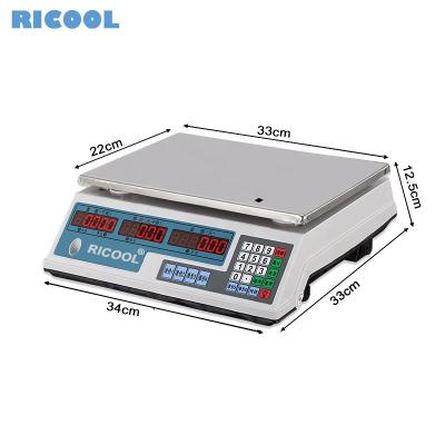 China Weight function china electronic digital price calculation scale 30KG 5g for sale