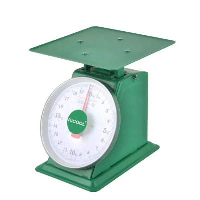 China 20kg Pan Dial Spring Painted Steel Flat Platform Scale with Single Face and Double Face for sale