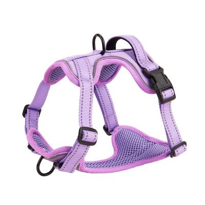 China New Anti-Cut Reflective Dog Harness No Traction Reflective Adjustable Harness With Air Mesh Pad Blind Dropshipping for sale