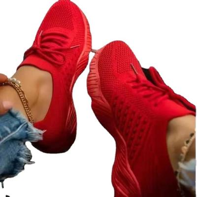 China Fashion Trend Soft Hot Popular Drop Shipping Sneaker Sports Shoes For Women, Summer Breathable Female Running Shoes for sale