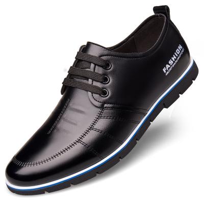 China New Flat Black Blue Brown Men Leather Formal Shoes Mens Microfiber Leather Shoes Men Shoes for sale