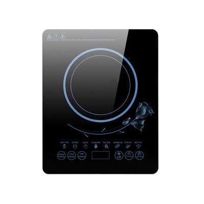 China Hotel OEM Logo Glass Touch Ultra-Thin Single Burner Induction Cooktop Kitchen Appliances Portable Induction Cooker for sale