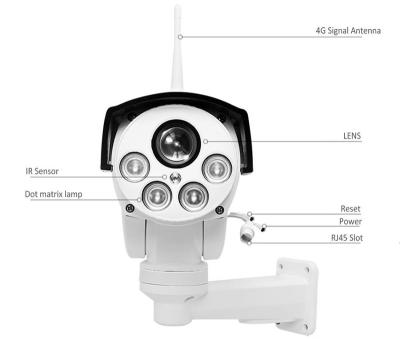 China Outdoor Security 3G 4G SIM Card IR 50M IP WiFi PTZ Bullet Camera 4X Zoom 4X Waterproof/Waterproof Wireless Auto Focus 32G TF Card for sale