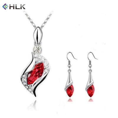 China Romantic Accessory 925 Sterling Silver Plating Jewelry Set Wholesale Fashion Jewelrysets Fashion Wedding Accessory for sale